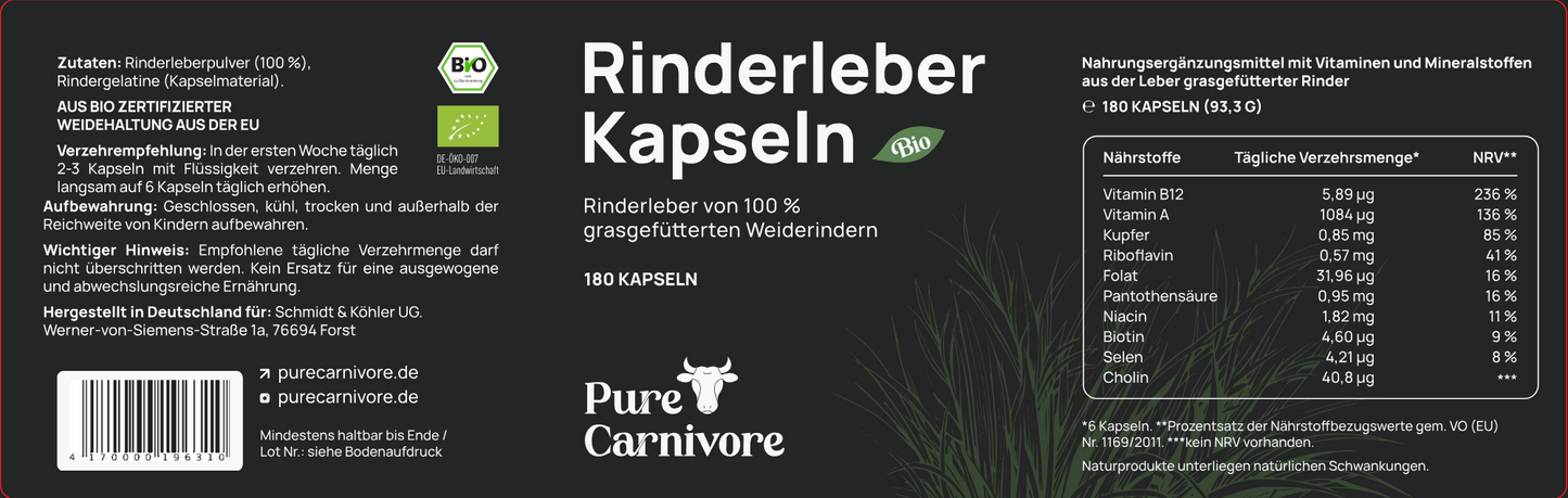 Bio Rinderleber Kapseln