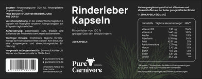 Rinderleberkapsel - Purecarnivore