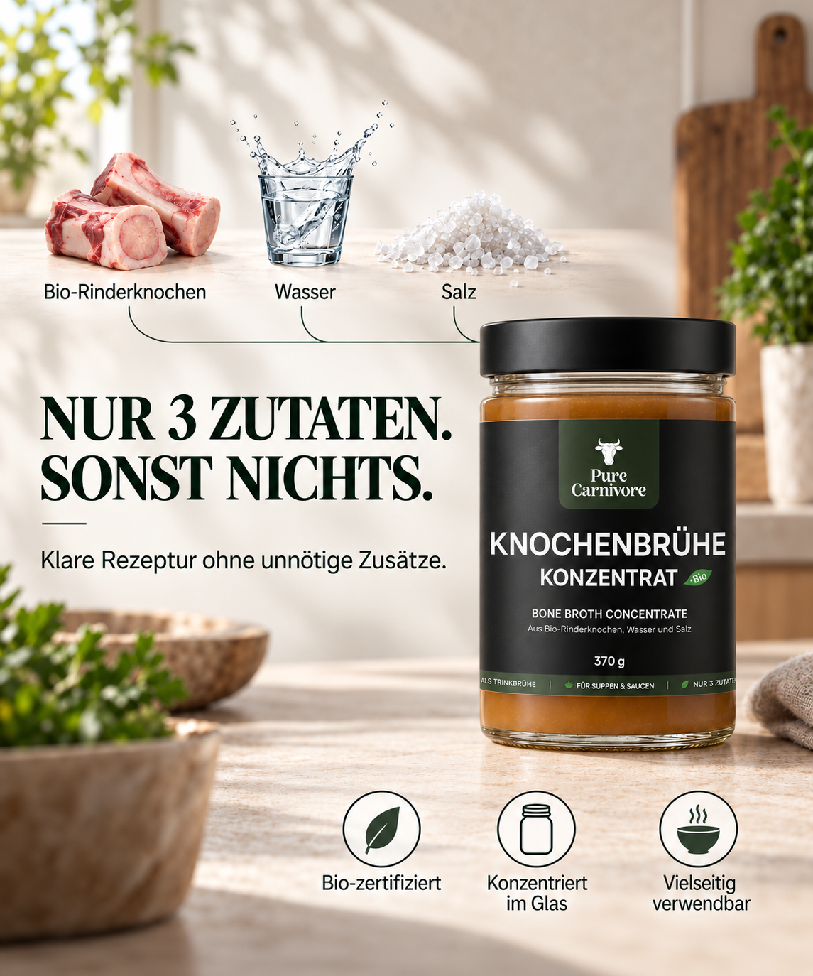 PureCarnivore Bio-Knochenbrühe-Konzentrat